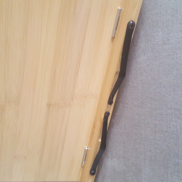 Bamboo Cookbook Stand, Folds Flat, Adjustable Height (approx. 13.5"x9.5") - Picture 2 of 8